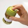 New Creative Soap Dispenser,Liquid Soap Brush For Dish Pot Pan Sink Cleaning With Non-Slip Tray