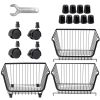 3 Layers Rotatable Baskets Kitchen Vegetable Fruits Rack Rolling Storage Cart