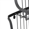 3 Layers Rotatable Baskets Kitchen Vegetable Fruits Rack Rolling Storage Cart