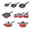 Home Delicacies Hard Anodized Nonstick Cookware Pots and Pans 17 Pieces Set