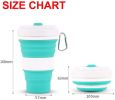 New Silicone Collapsible Travel Cup - Folding Camping Cup with Lids - Expandable&Portable