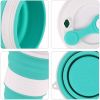 New Silicone Collapsible Travel Cup - Folding Camping Cup with Lids - Expandable&Portable