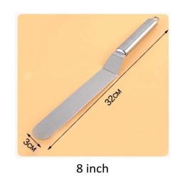 Cake Decorating Tools Stainless Steel Baking & Pastry Tools Portable Cream Spatula Cake Butter (Color: Light Gray)