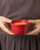 FE Ramekins, Lace Emboss Ramekin 8 Oz Oven Safe, Creme Brulee Set Of 6, Ceramic Souffle Dish For Baking Dessert And Cake